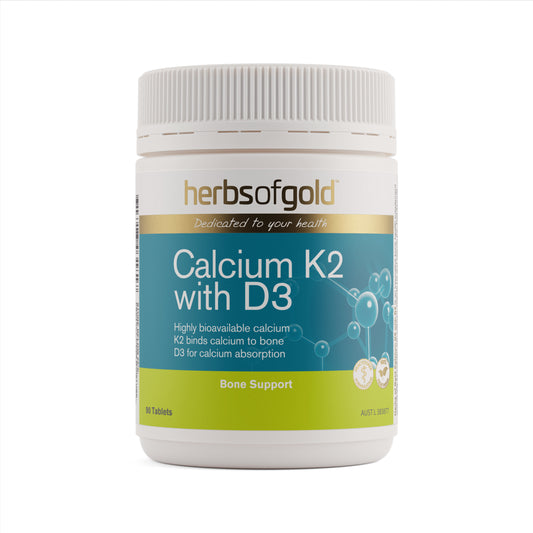 Herbs of Gold Calcium K2 with D3 – 90 Tablets