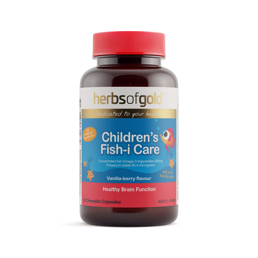 Herbs of Gold Children's Fish-i Care Chewable – 60 Capsules