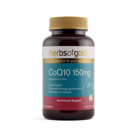 Herbs of Gold CoQ10 150mg (in Rice Bran Oil) – 60 Capsules