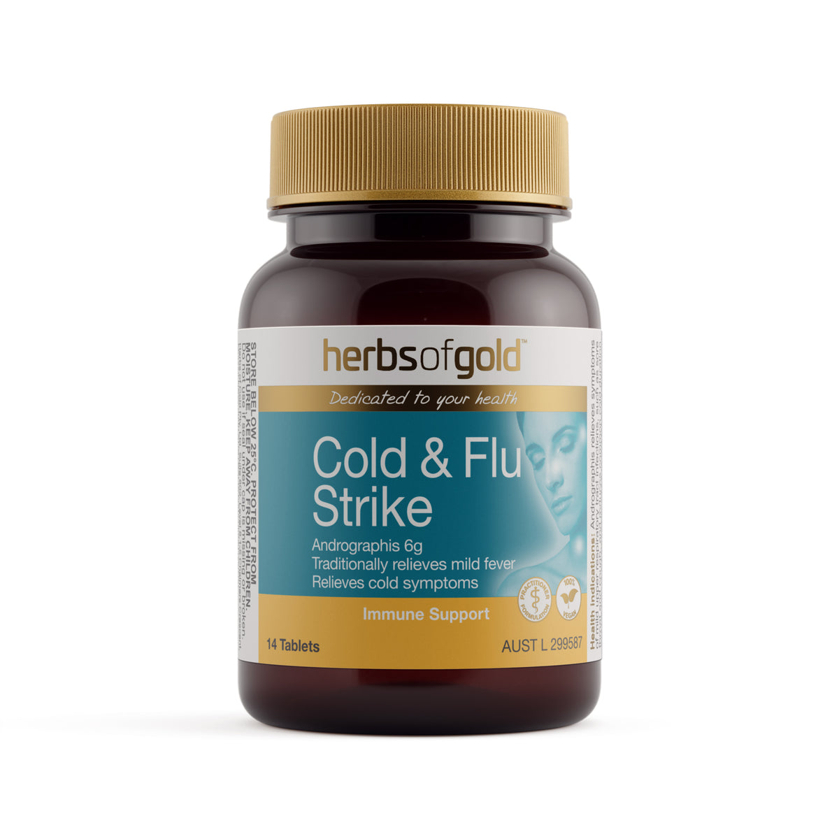 Herbs of Gold Cold & Flu Strike – 14 Tablets