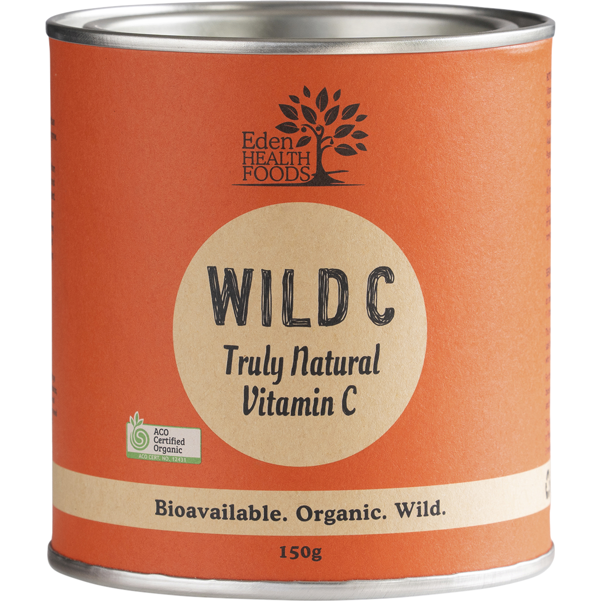 Eden Healthfoods Wild C Natural Vitamin C Powder – 150g, front of pack