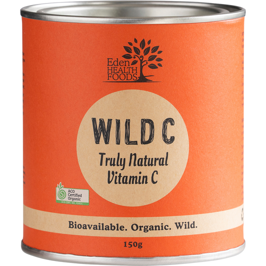 Eden Healthfoods Wild C Natural Vitamin C Powder – 150g, front of pack