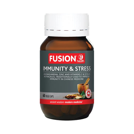 Fusion Health Immunity & Stress – 60 Vege Capsules