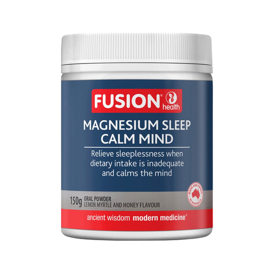 Fusion Health Magnesium Sleep Calm Mind Oral Powder Lemon Myrtle and Honey – 150g