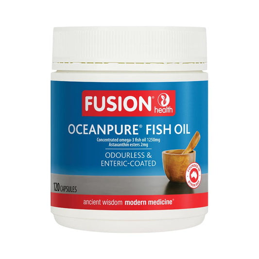 Fusion Health OceanPure Fish Oil Odourless & Enteric Coated – 120 Capsules