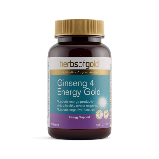Herbs of Gold Ginseng 4 Energy Gold – 30 Tablets