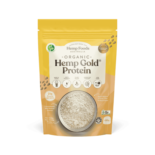 Hemp Foods Australia Organic Hemp Gold Protein Powder – 450g