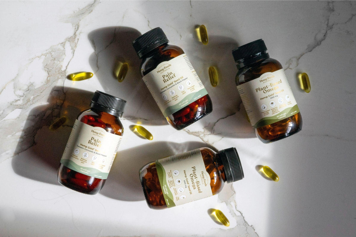 Hemp seed oil softgel capsules
