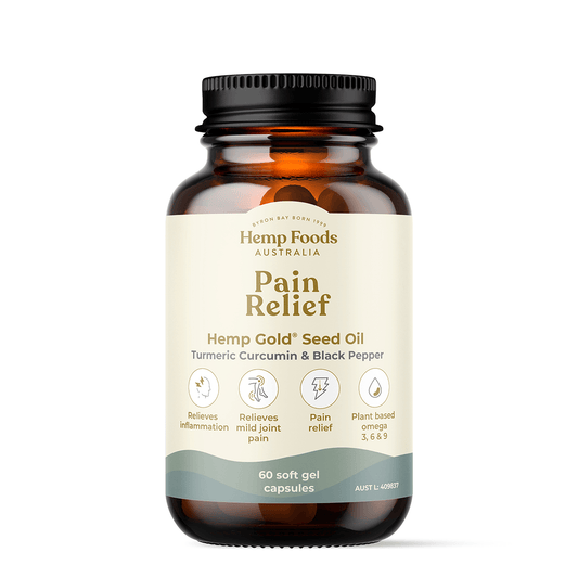 Hemp Foods Australia Hemp Seed Oil, Turmeric & Black Pepper Capsules – 60 capsules