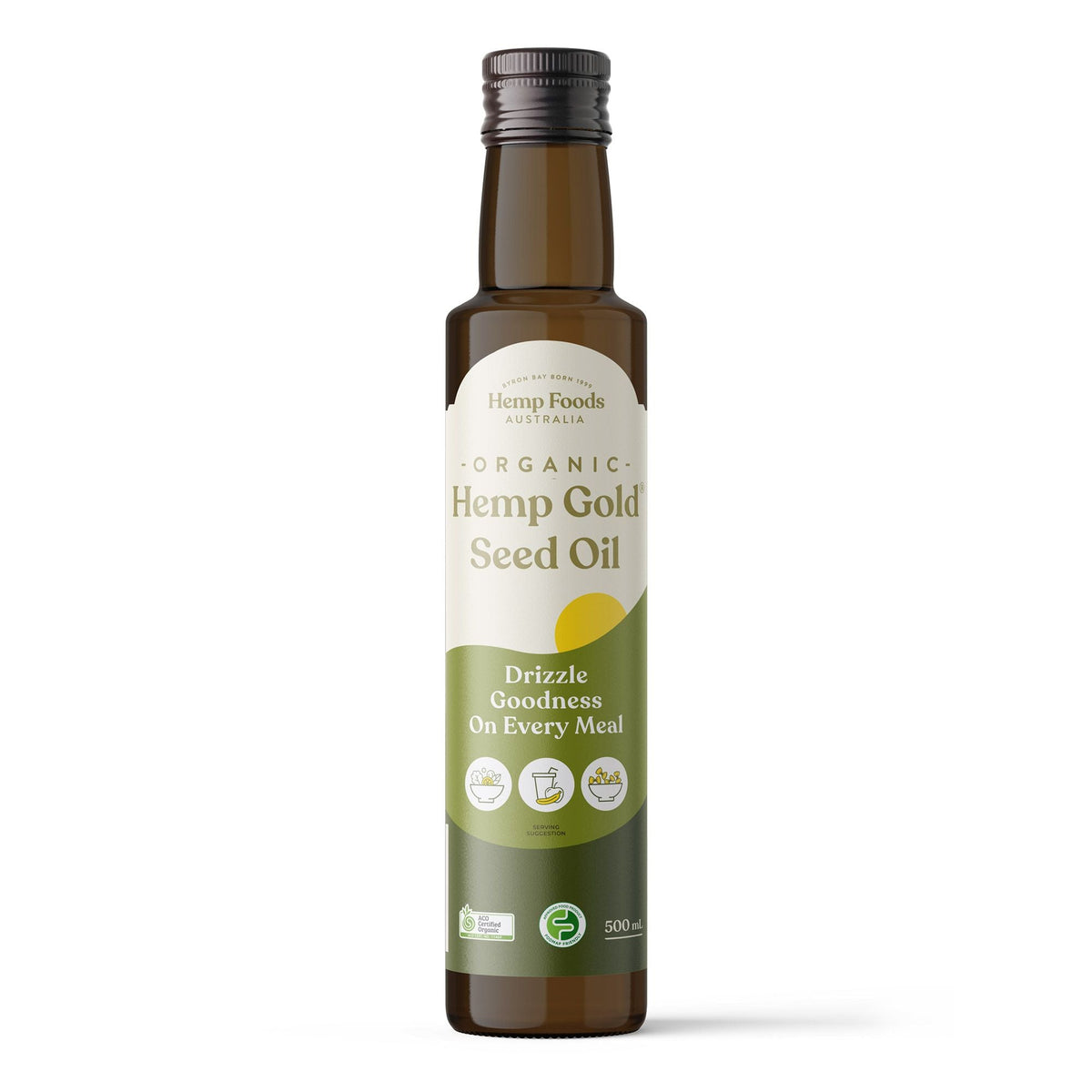 Hemp Foods Australia Organic Hemp Gold Seed Oil – 500ml