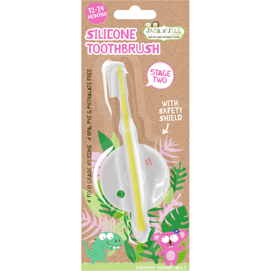 Jack N' Jill Silicone Baby Toothbrush – 1-2 Years