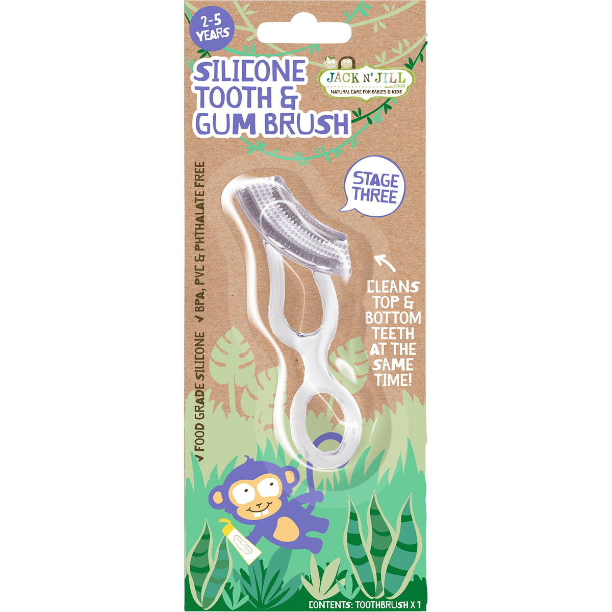 Silicone Tth/Gum Brush 2-5yr