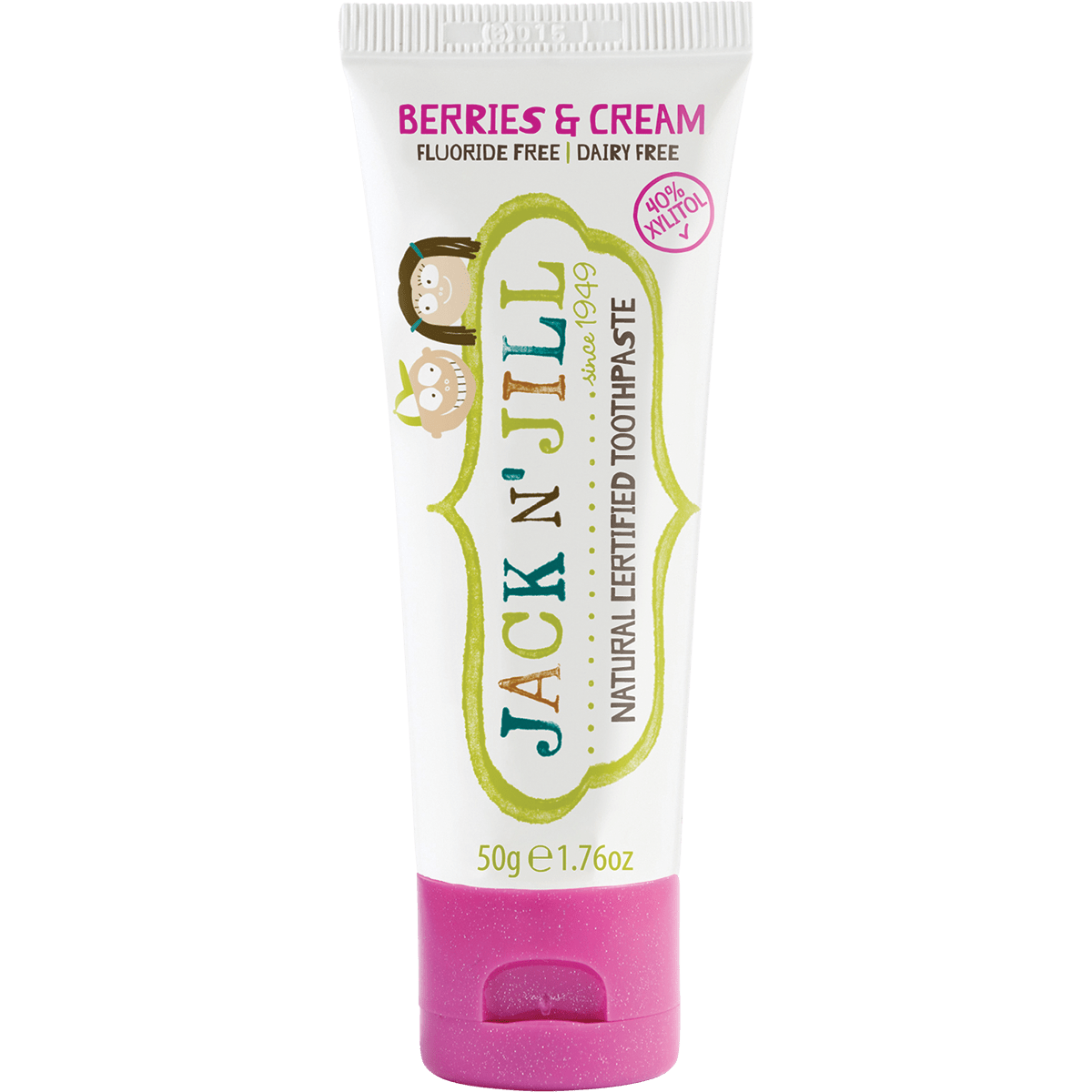 Jack N' Jill Natural Organic Toothpaste – Berries & Cream, 50g