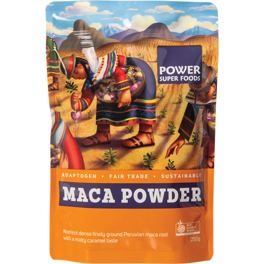 Power Super Foods Organic Maca Powder – 250g, front of pack
