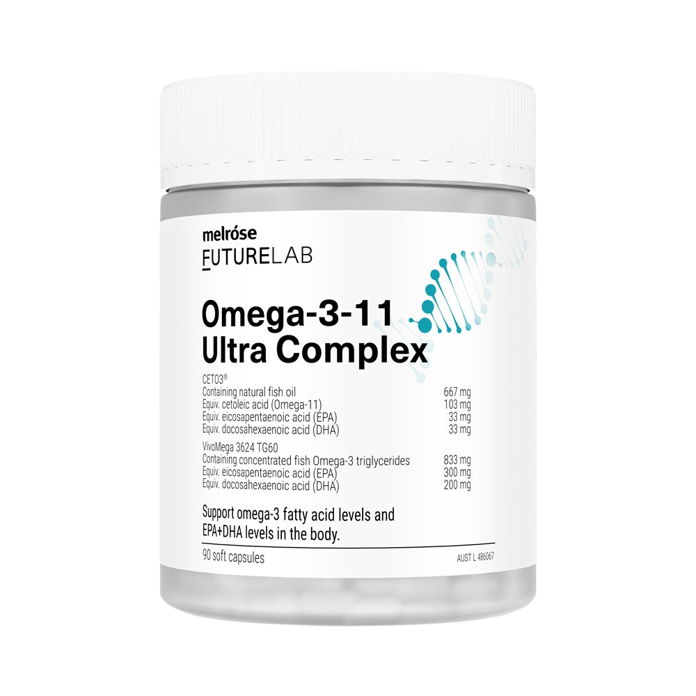 Melrose FutureLab Omega-3-11 Ultra Complex – 90 Capsules, front of pack