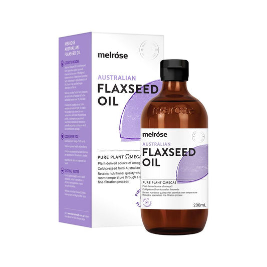 Melrose Australian Flaxseed Oil – 200ml, front of pack
