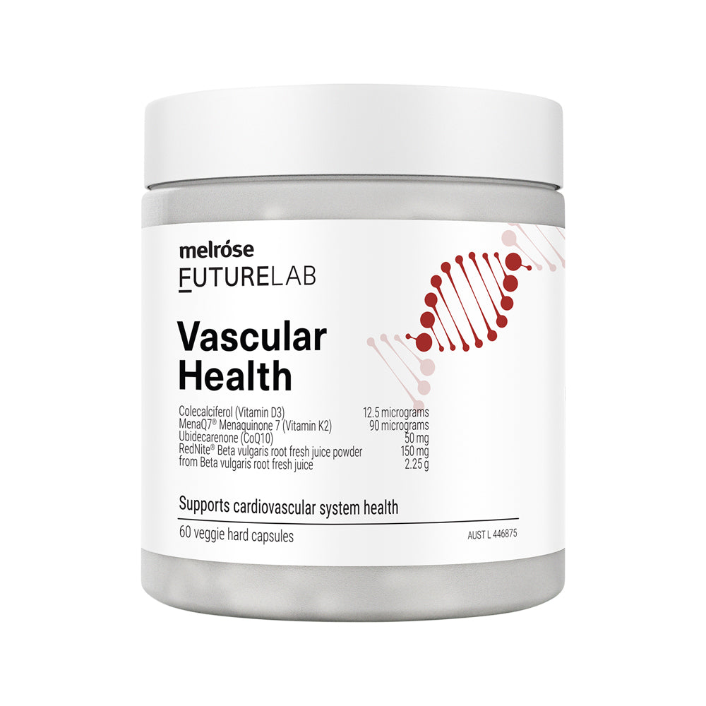 Melrose FutureLab Vascular Health – 60 Vege Capsules, front of pack