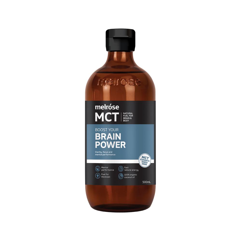 Melrose MCT Oil Boost Your Brain Power – 500ml, front of pack