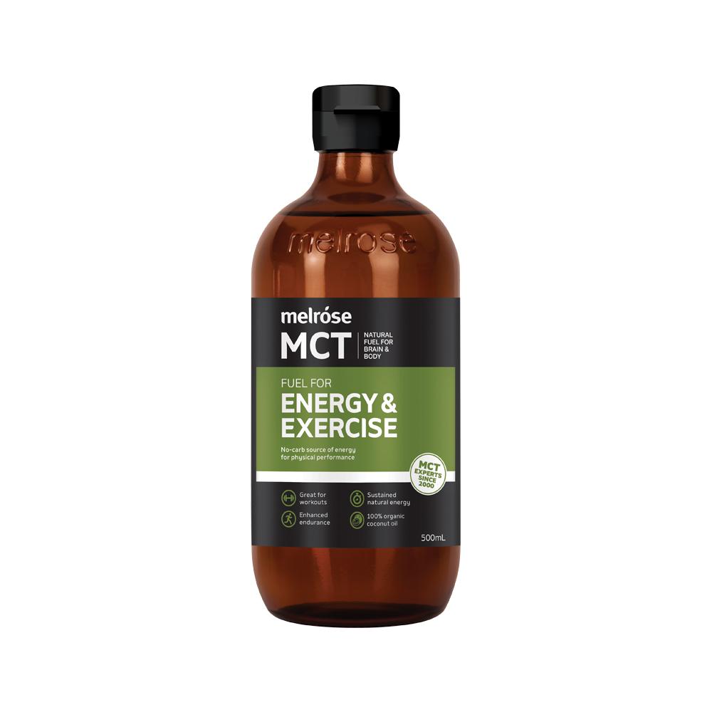 Melrose MCT Oil Fuel for Energy & Exercise – 500ml, front of pack