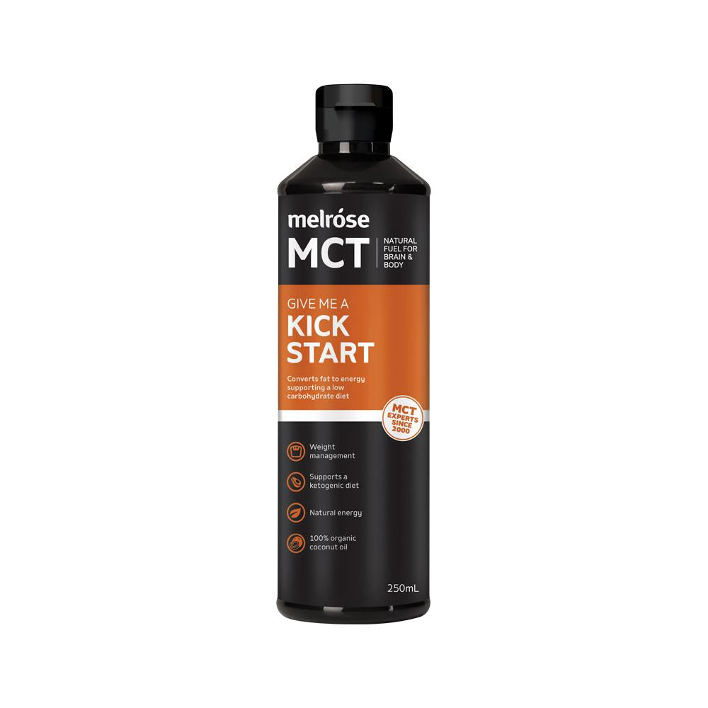 Melrose MCT Oil Give Me a Kick Start – 250ml, front of pack