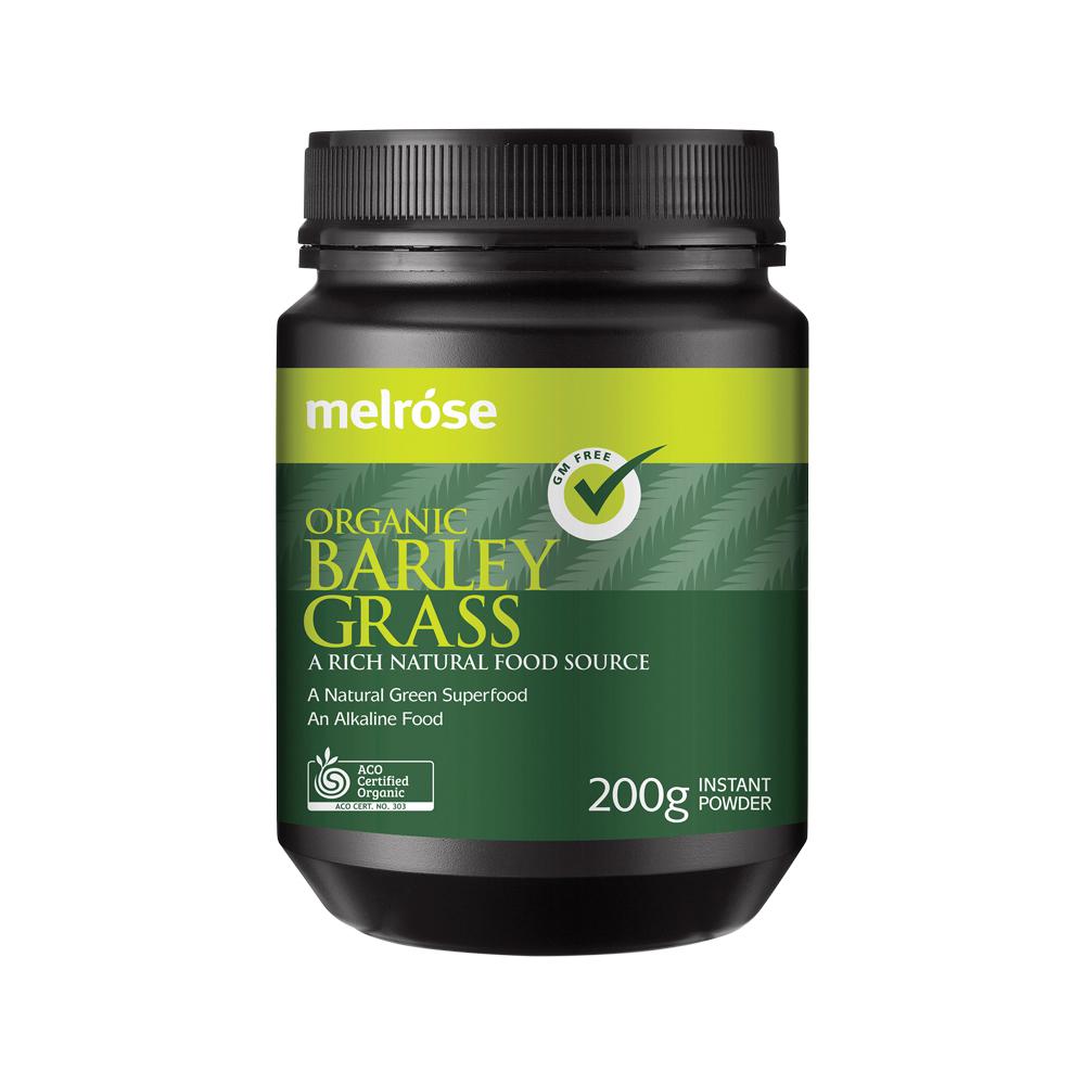 Melrose Organic Barleygrass Instant Powder – 200g, front of pack