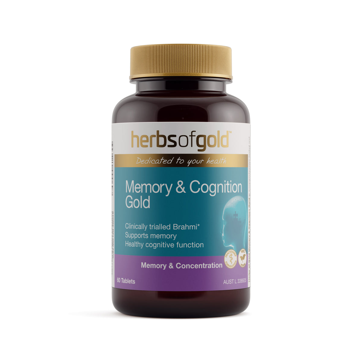 Herbs of Gold Memory & Cognition Gold – 60 Tablets