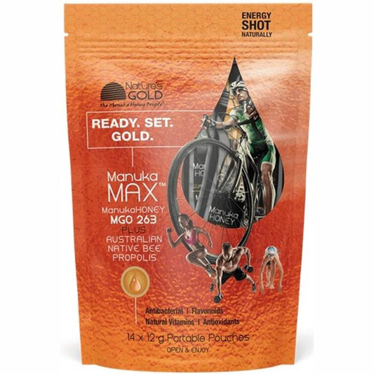 Nature's Gold ManukaMax MGO 263+ Manuka Honey with Propolis – Pouches