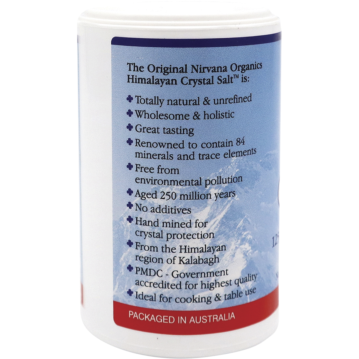 Nirvana Organics Himalayan Salt Fine Shaker – 125g, pack detail