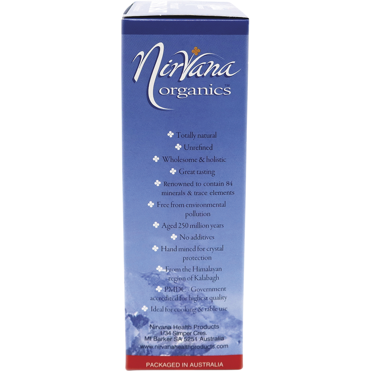 Nirvana Organics Himalayan Salt Fine – 1kg, pack detail