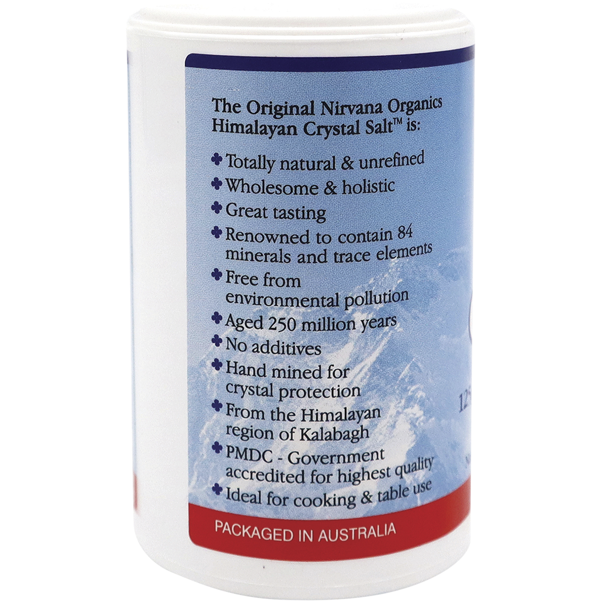 Nirvana Organics Himalayan Salt Medium Shaker – 125g, pack detail