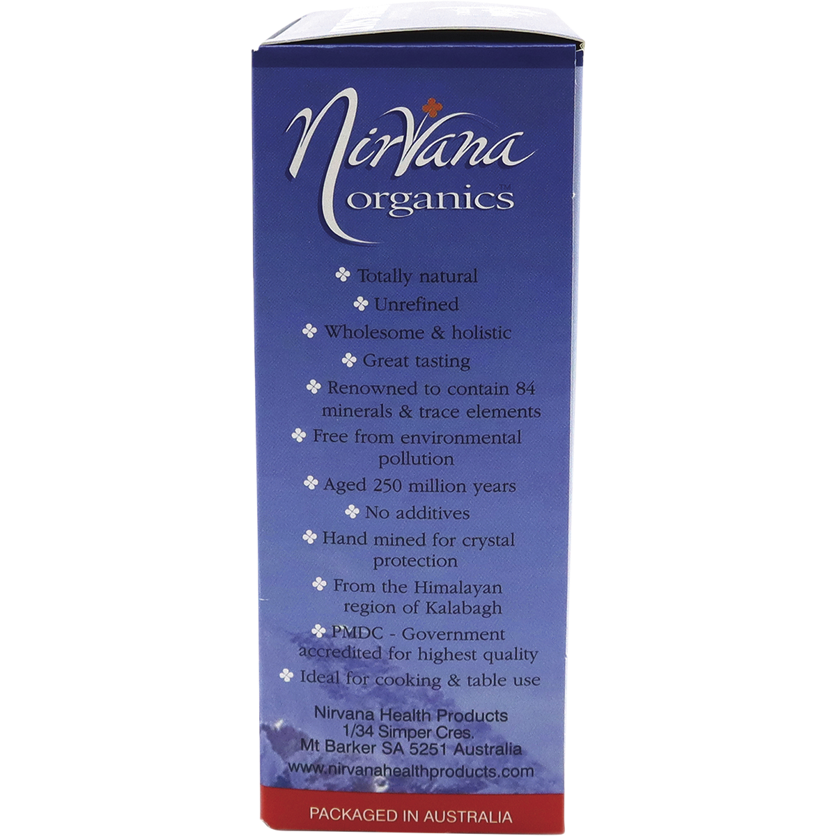 Nirvana Organics Himalayan Salt Medium – 500g, pack detail