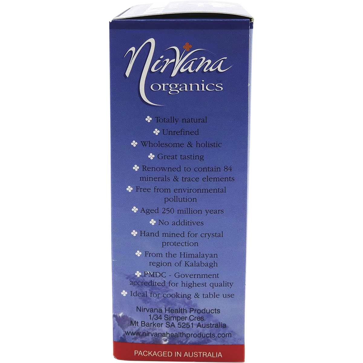 Nirvana Organics Himalayan Salt Granules – 500g, pack detail