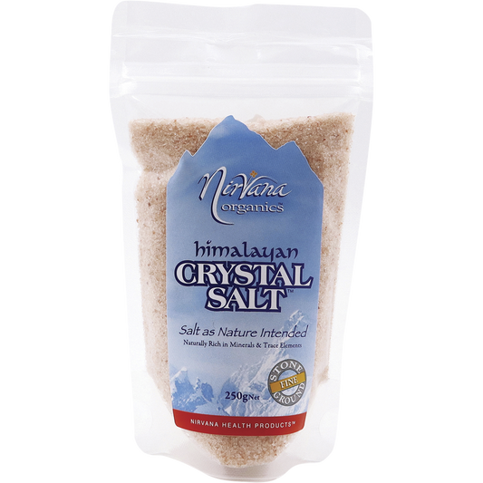 Nirvana Organics Himalayan Salt Fine – 250g, front of pack