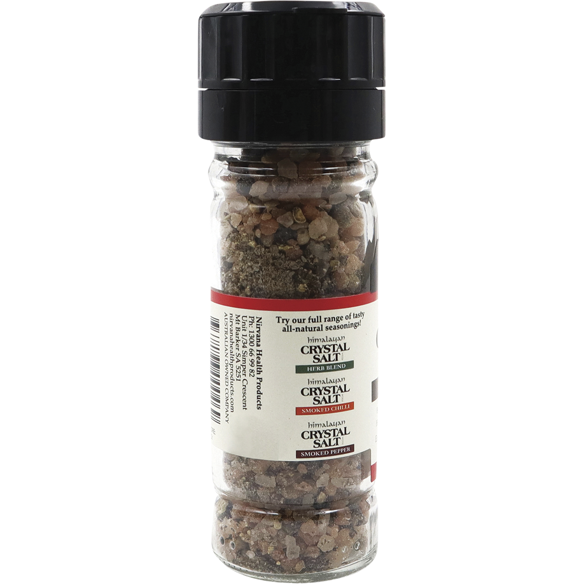 Nirvana Organics Himalayan Salt Pepper Glass Grinder – 90g, pack detail