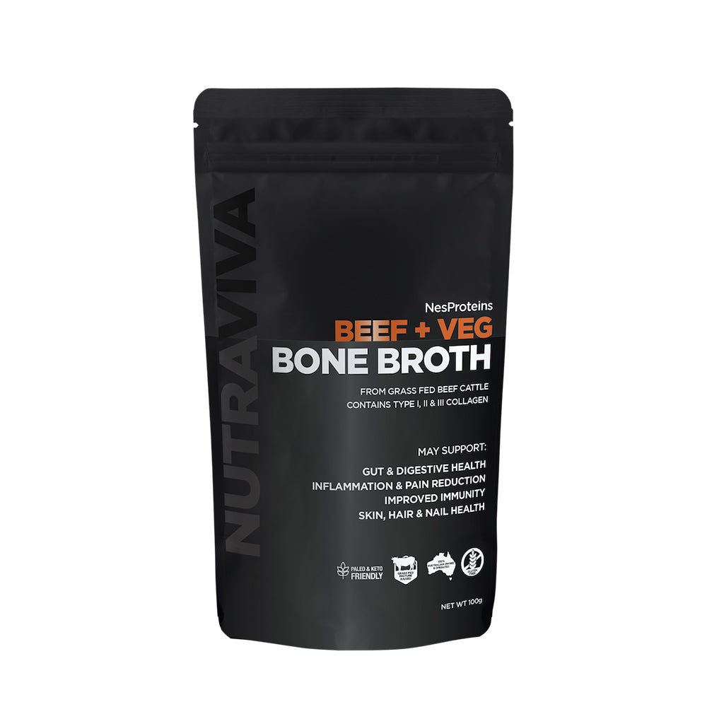 Nutriviva Beef & Vegetable Bone Broth powder, 100g