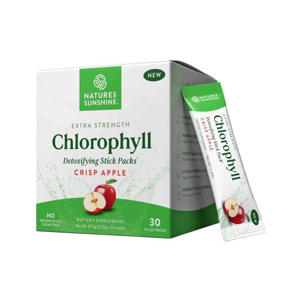 Nature's Sunshine Powdered Chlorophyll Crisp Apple Sachets 2.25g - 30 Sachets
