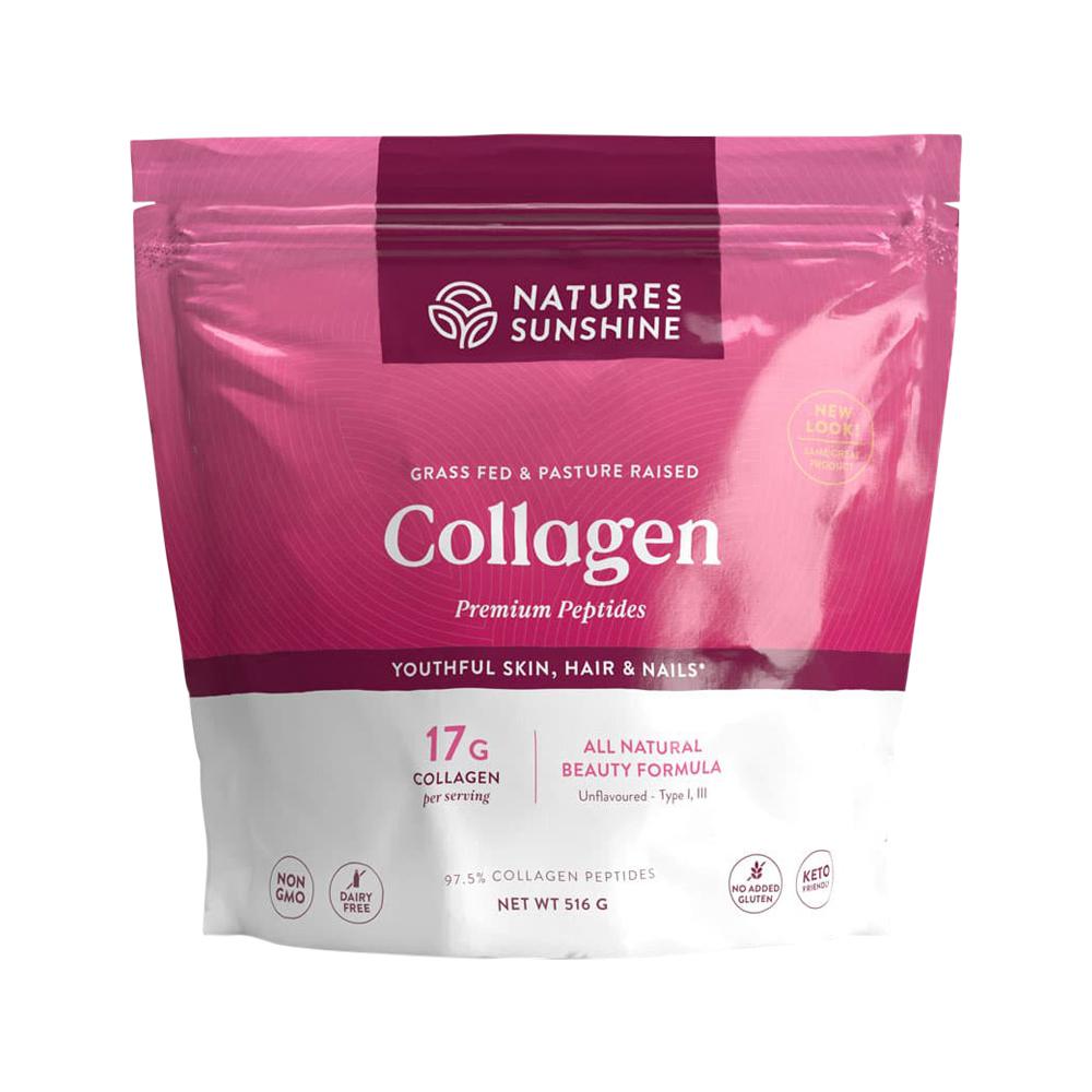 Nature's Sunshine Grass Fed & Pasture Raised Collagen Premium Peptides Unflavoured - 516g