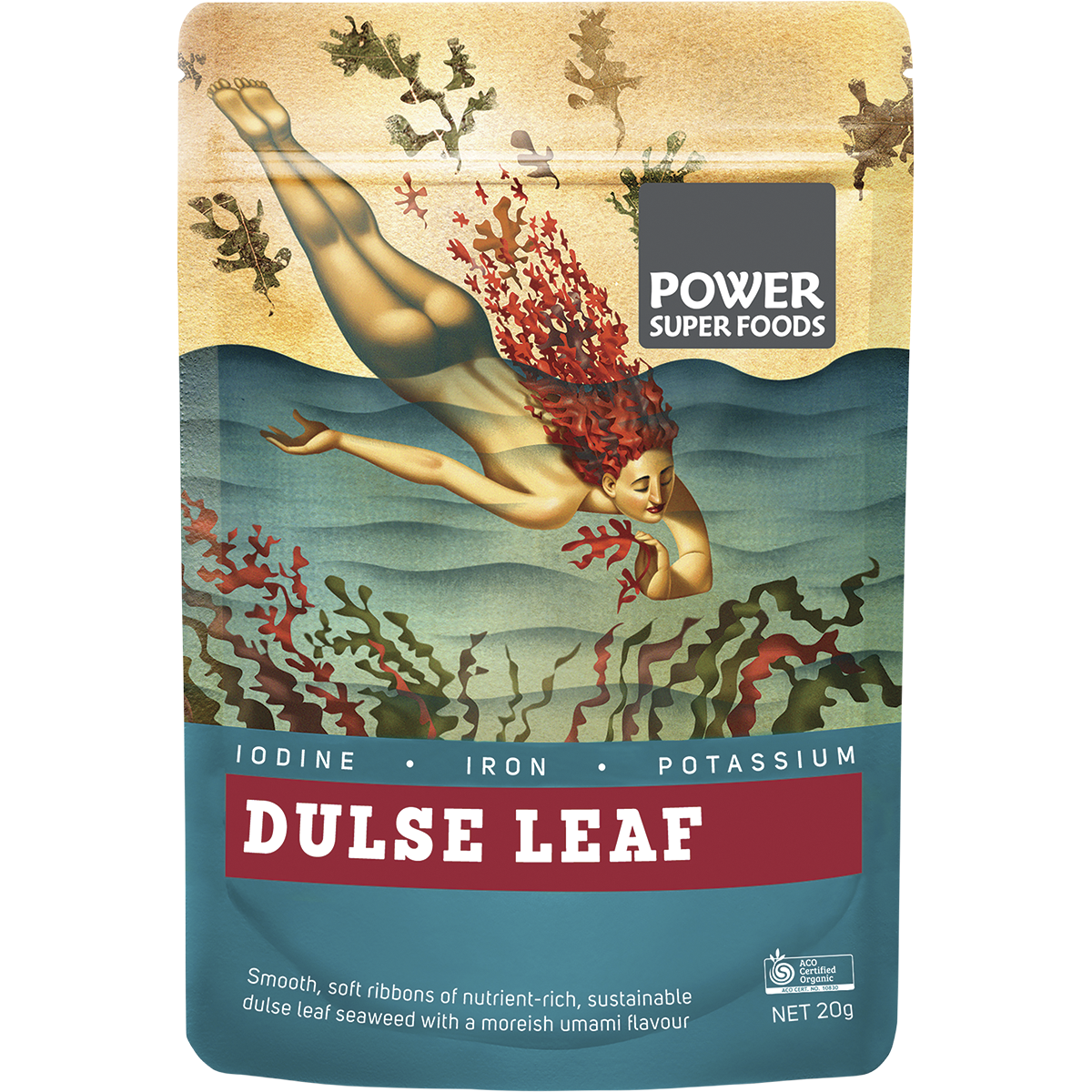 Power Super Foods Organic Dulse Leaf – 20g, front of pack