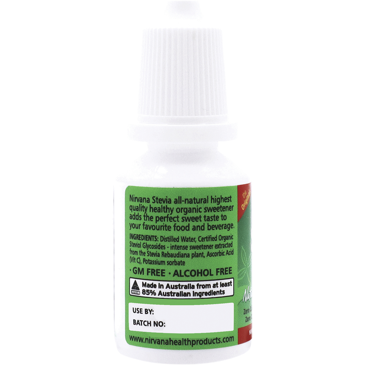Nirvana Organics Stevia Liquid – 15ml, pack detail
