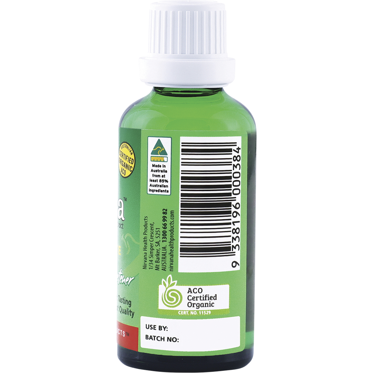 Nirvana Organics Stevia Liquid – 50ml, pack detail