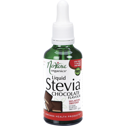 Nirvana Organics Liquid Stevia Chocolate – 50ml, front of pack