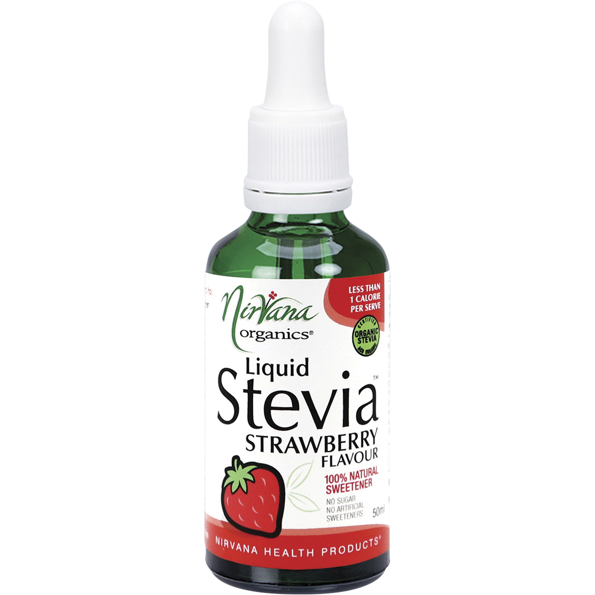 Nirvana Organics Liquid Stevia Strawberry – 50ml, front of pack