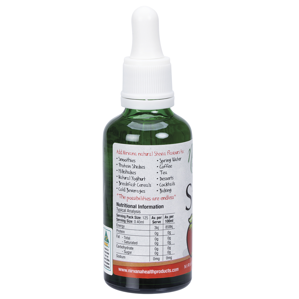 Nirvana Organics Liquid Stevia Apple – 50ml, pack detail