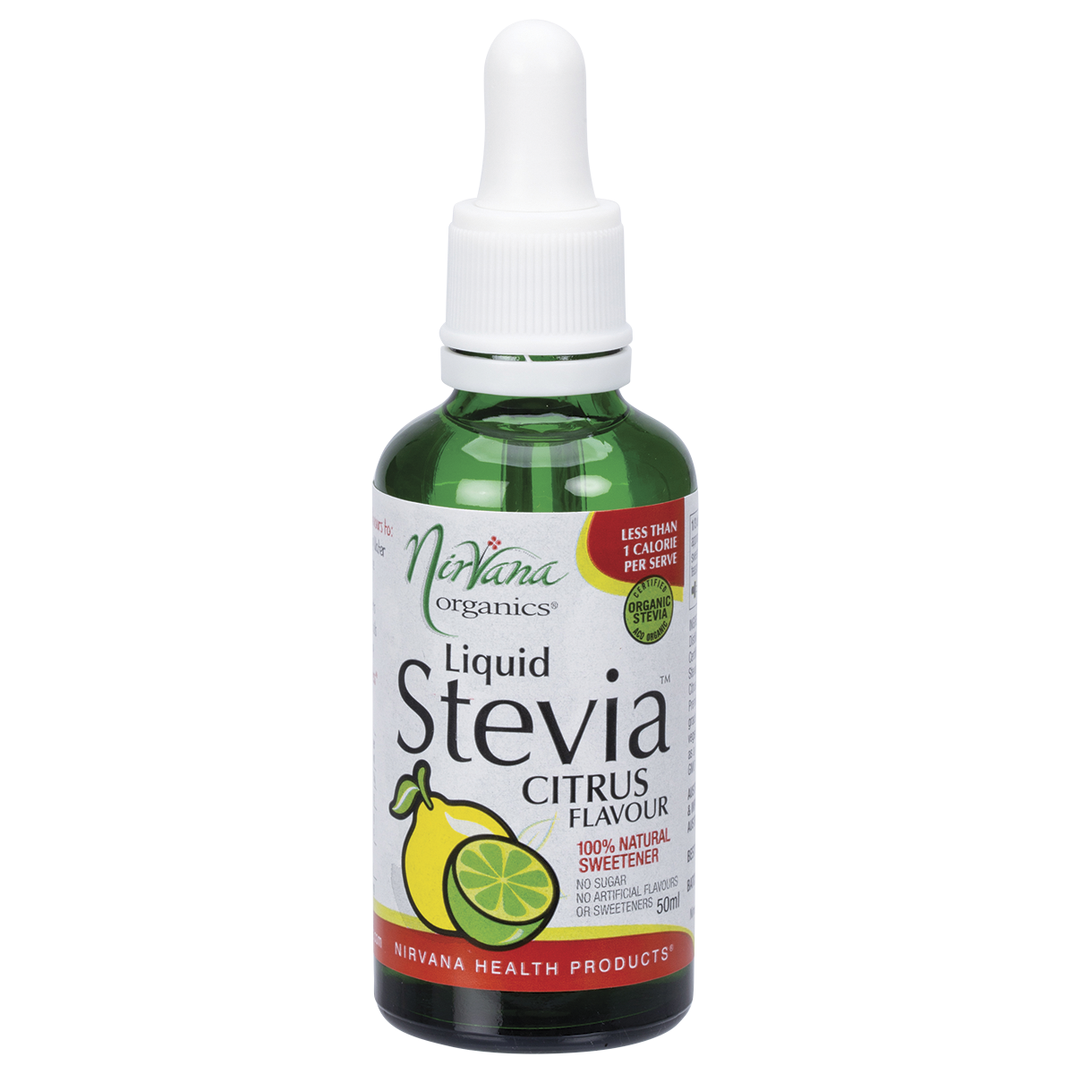 Nirvana Organics Liquid Stevia Citrus – 50ml, front of pack