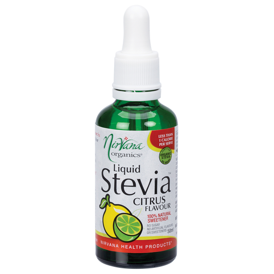 Nirvana Organics Liquid Stevia Citrus – 50ml, front of pack