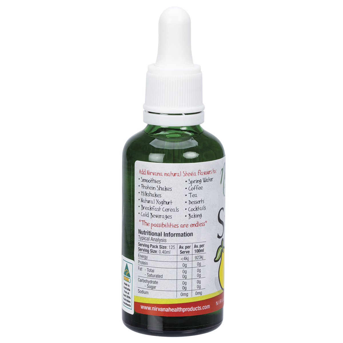 Nirvana Organics Liquid Stevia Citrus – 50ml, pack detail