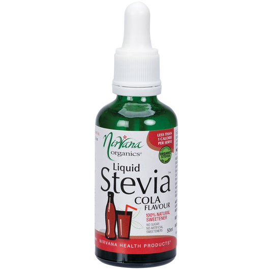 Nirvana Organics Liquid Stevia Cola – 50ml, front of pack