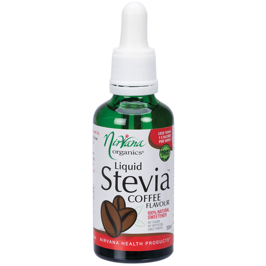 Nirvana Organics Liquid Stevia Coffee – 50ml, front of pack