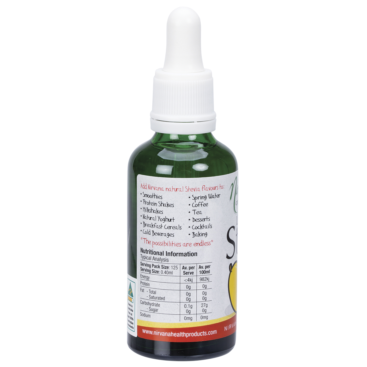 Nirvana Organics Liquid Stevia Mango – 50ml, pack detail