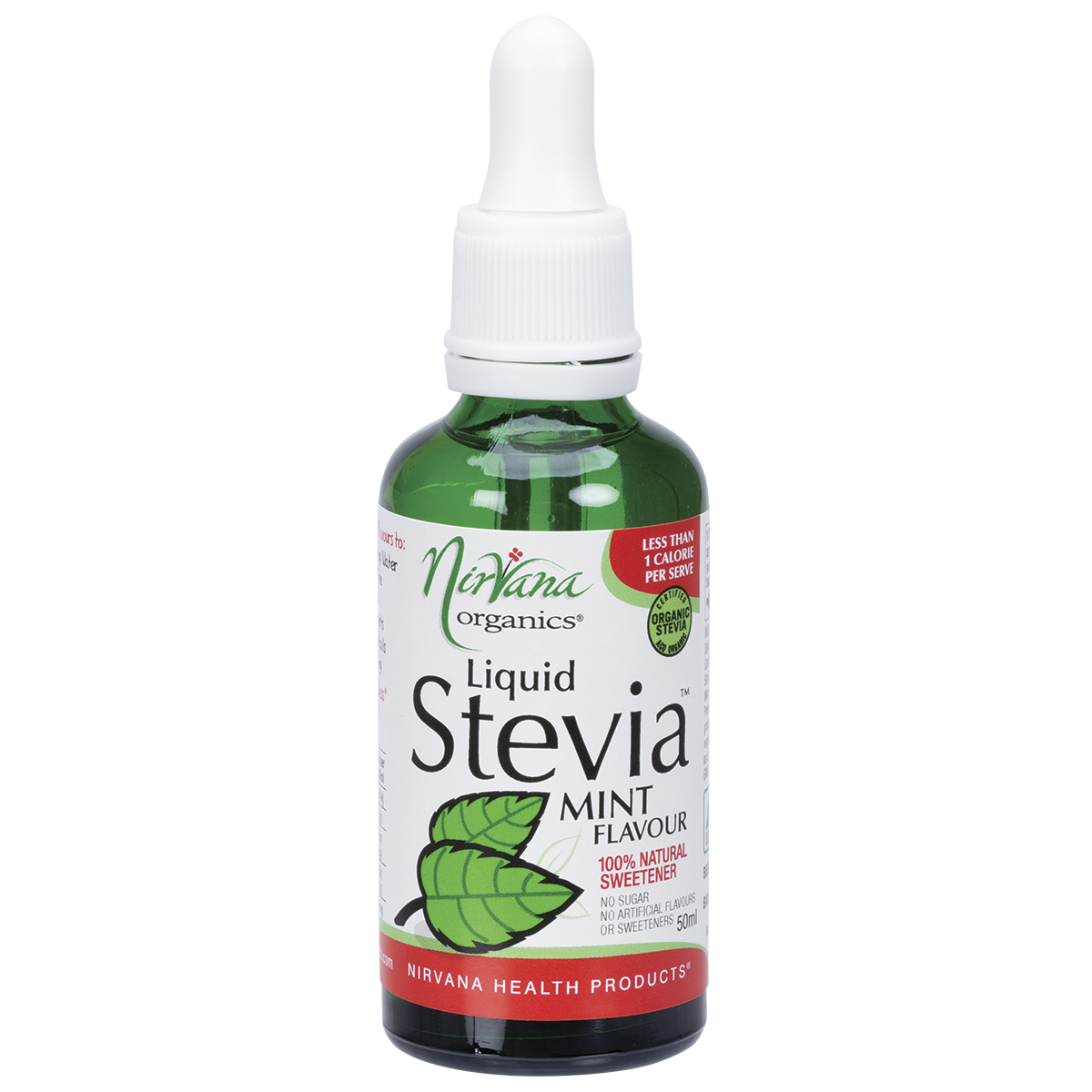 Nirvana Organics Liquid Stevia Mint – 50ml, front of pack